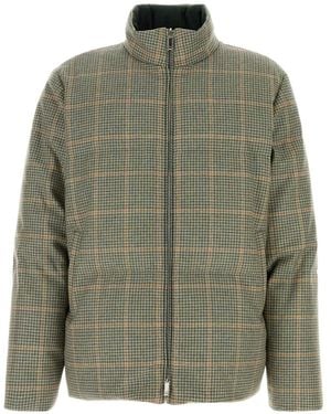 Thom Browne Houndstooth Down Jacket - Green