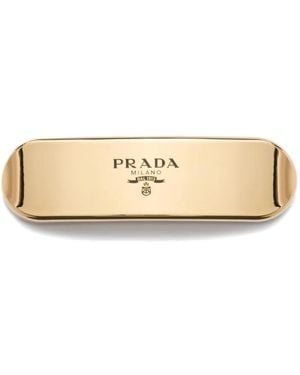 Prada Logo Hair Clip - Natural