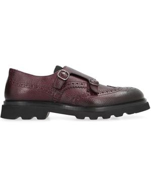 Doucal's Leather Monk Shoes - Brown