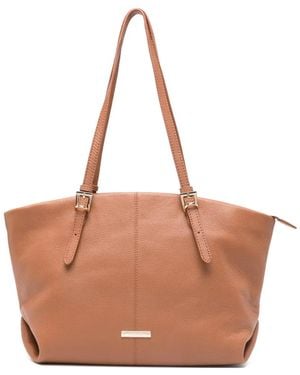 Cromia Serena Grained Leather Tote Bag - Brown