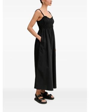BOSS Gerafftes Midikleid - Schwarz