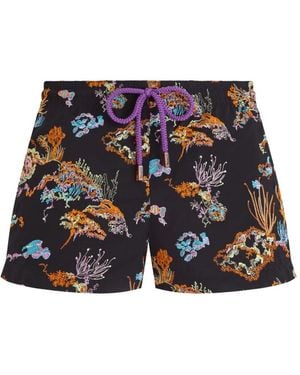 Vilebrequin Fiona Embroidered Swim Shorts - Blue
