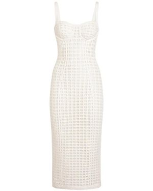 Dolce & Gabbana Crochet Bustier Dress - White