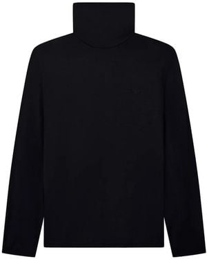 EA7 Roll-Neck Long-Sleeve Sweater - Blue
