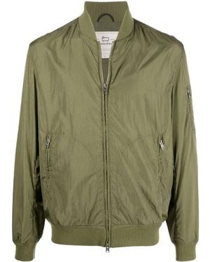 Woolrich Zip-Up Bomber Jacket - Green