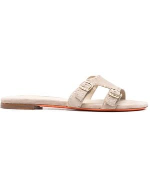 Santoni Buckle Didi Sandals - White
