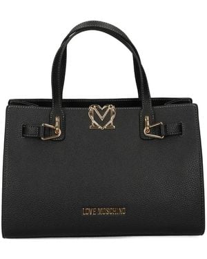 Love Moschino Heart-Embellishment Tote Bag - Black