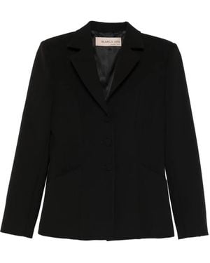 Blanca Vita Single-Breasted Blazer - Black