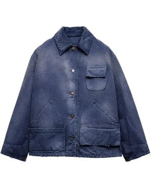 Prada Canvas Trucker Jacket - Blue