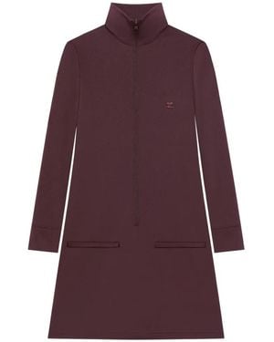 Courreges Zipped Tracksuit Mini Dress - Purple