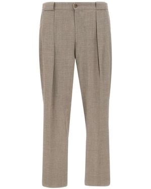 Briglia 1949 Portobellos Pleated Trousers - Grey
