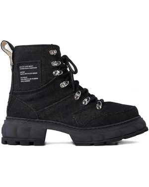 Viron Disruptor Lace-Up Combat Boots - Black