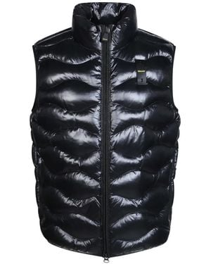 Blauer Danny Quilted High-Neck Gilet - Black