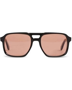 Cutler and Gross Double-Bridge Pilot-Frame Sunglasses - Black