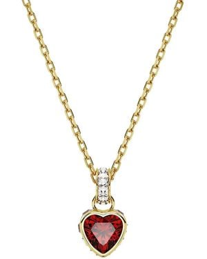 Swarovski Heart Pendant Necklace - Metallic