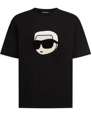 KARL LAGERFELD Ikon Karl T-Shirt - Black