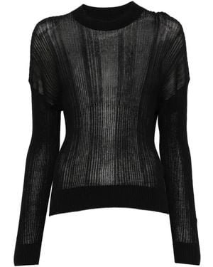 Bompard Jersey De Canalé Con Cuello Redondo - Negro