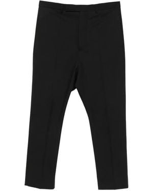 Rick Owens Astaires Pressed-Crease Straight-Leg Trousers - Black
