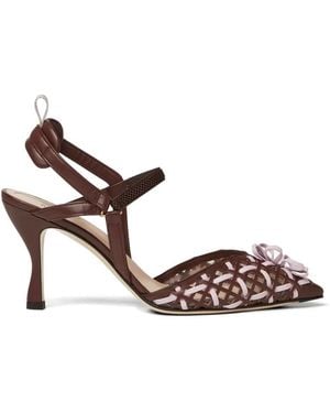 Fendi Colibrì Lite Point-Toe Floral Court Shoes - Pink