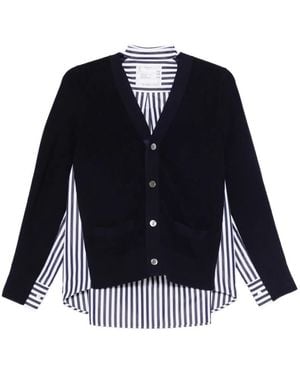 Sacai Cotton Cardigan - Blue