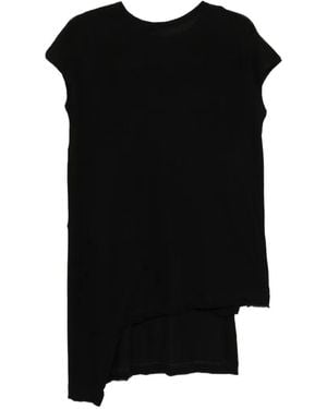Yohji Yamamoto Asymmetric Layered T-Shirt - Black