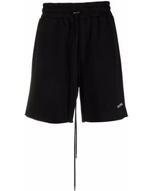 DOMREBEL Logo-Embroidered Track Shorts - Black