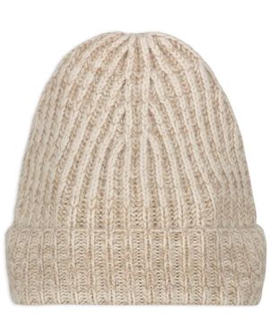 Malo Ribbed-Knit Beanie Hat - Natural