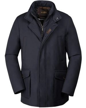 Moorer Drive-S-Pum Zip Pocket Jacket - Blue