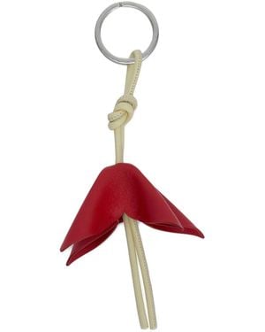 Jil Sander Petal-Detail Charm - Red