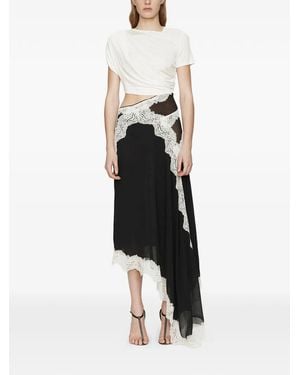 Christopher Esber Twisted Lace Tee Dress - White