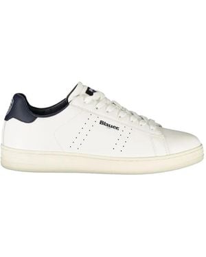 Blauer Perforated Leather Sneakers - White