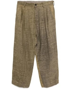 Ziggy Chen Linen Trousers - Green