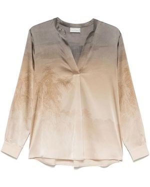 Pierre Louis Mascia Illustration-Print Blouse - Natural