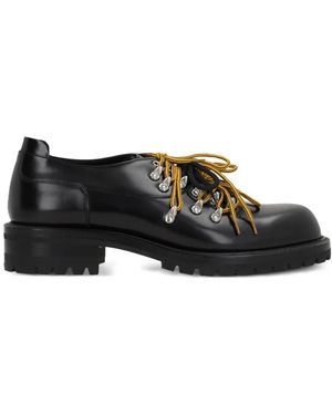 NAMACHEKO Mountain Brushed Leather Derby Shoes - Black