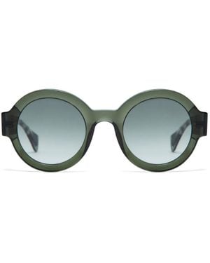 Gigi Studios Laura Round-Frame Sunglasses - Green