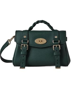Mulberry Mini Alexa Braided-Handle Satchel Bag - Green