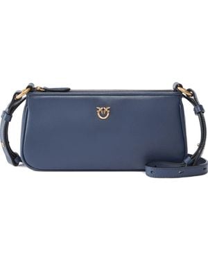 Pinko Zip-Top Crossbody Bag - Blue