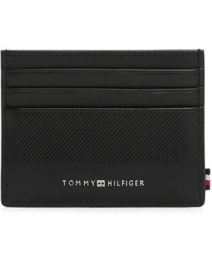 Tommy Hilfiger Logo-Print Card Holder - Black