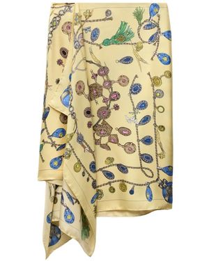 Versace Printed Midi Skirt - Metallic