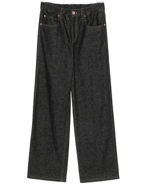 Brunello Cucinelli Contrast-Stitch Jeans - Black