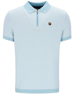 Fila Marty Zip-Fastening Polo Shirt - Blue