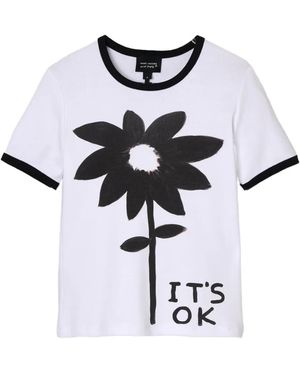 Marc Jacobs Camiseta con estampado floral - Blanco