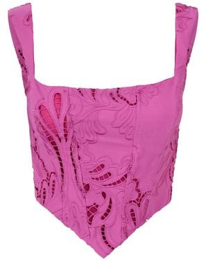 GIUSEPPE DI MORABITO Embroidered Top - Pink