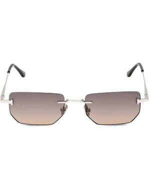 Tom Ford Ethan Rimless Geometric-Frame Sunglasses - Grey