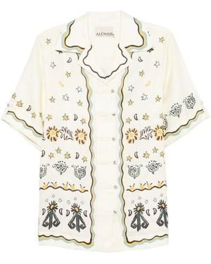 ALÉMAIS Graphic-Print Shirt - White