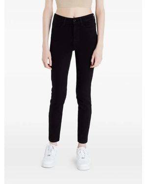 Guess Reborn Logo-Plaque Jeans - Blue