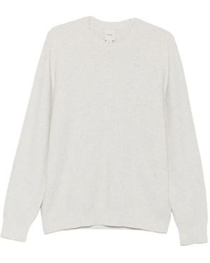 Calvin Klein Waffle-Knit Logo-Embroidered Sweater - White