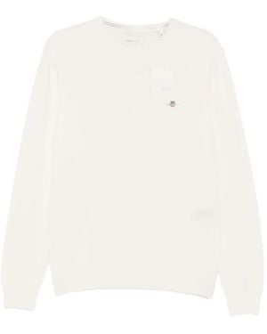 GANT Superfine Lambswool Jumper - White