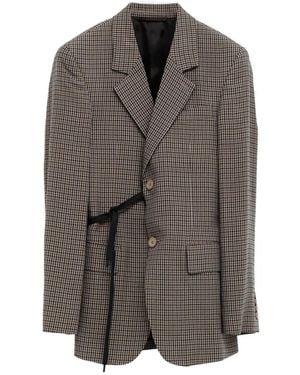 Balenciaga Wrapped Tailored Jacket - Brown
