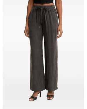 Guess Drawstring-Waist Wide-Leg Trousers - Black
